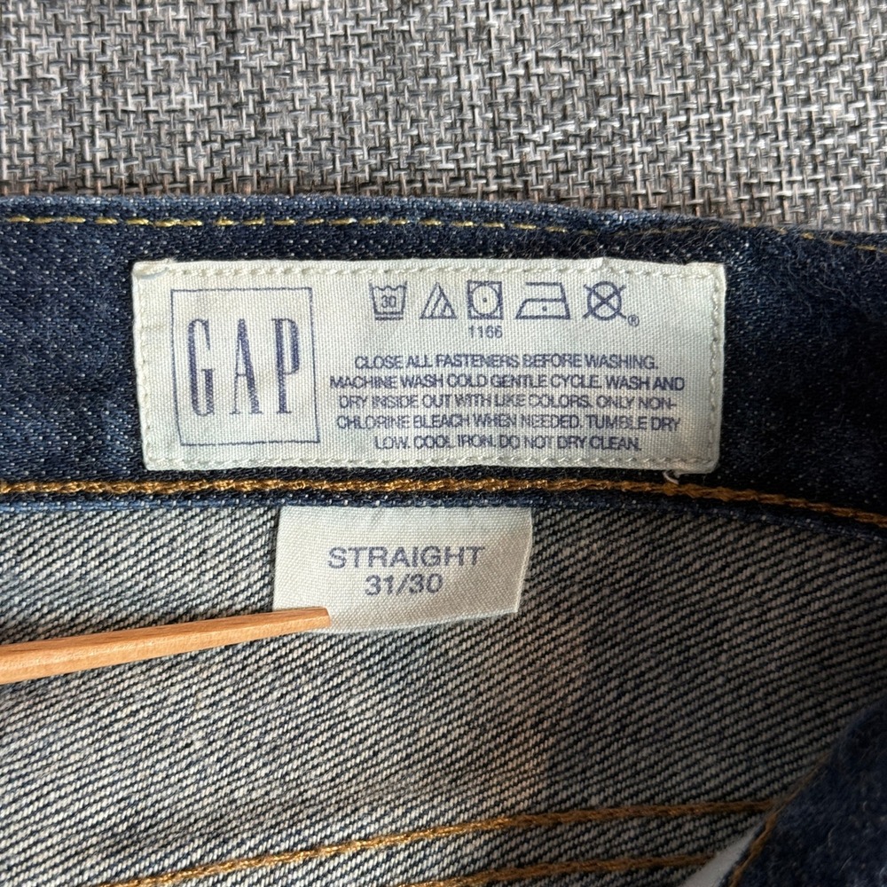 Gap 1969 Japanese Selvedge Jeans Mens Indigo Blue Denim Straight Fit | 31x30 - Picture 11 of 15
